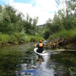 paddling on river