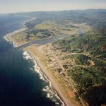 aerial photo fo mouth of river